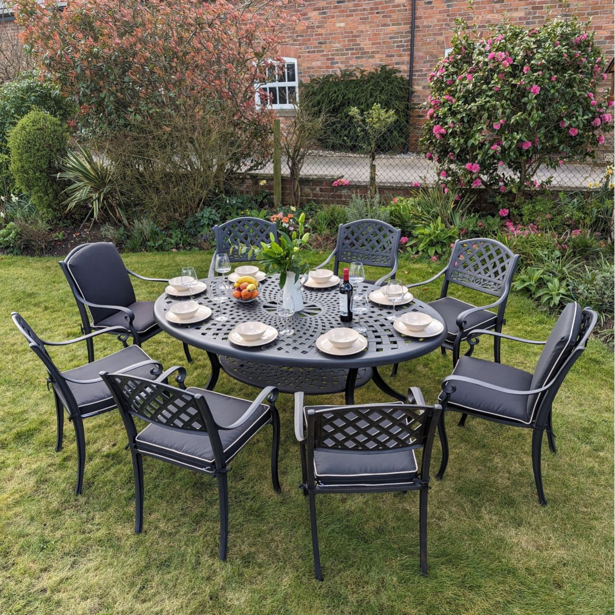 Oval 8 seater garden table sale